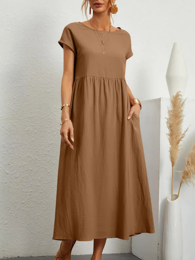 Vestido Linho Midi Athenas