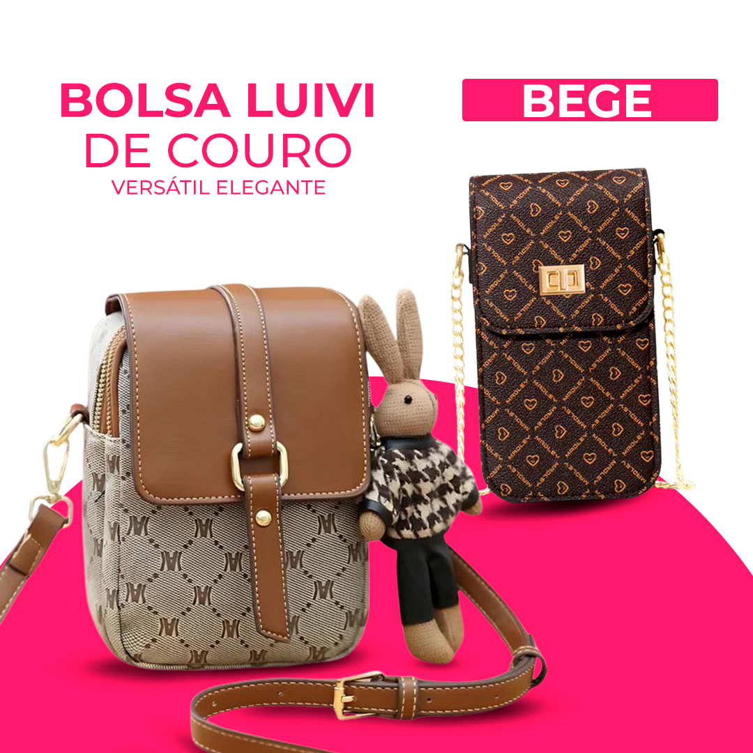 Bolsa de Couro Luivi - Encantadora e Versátil - [PROMOÇÃO LIMITADA]