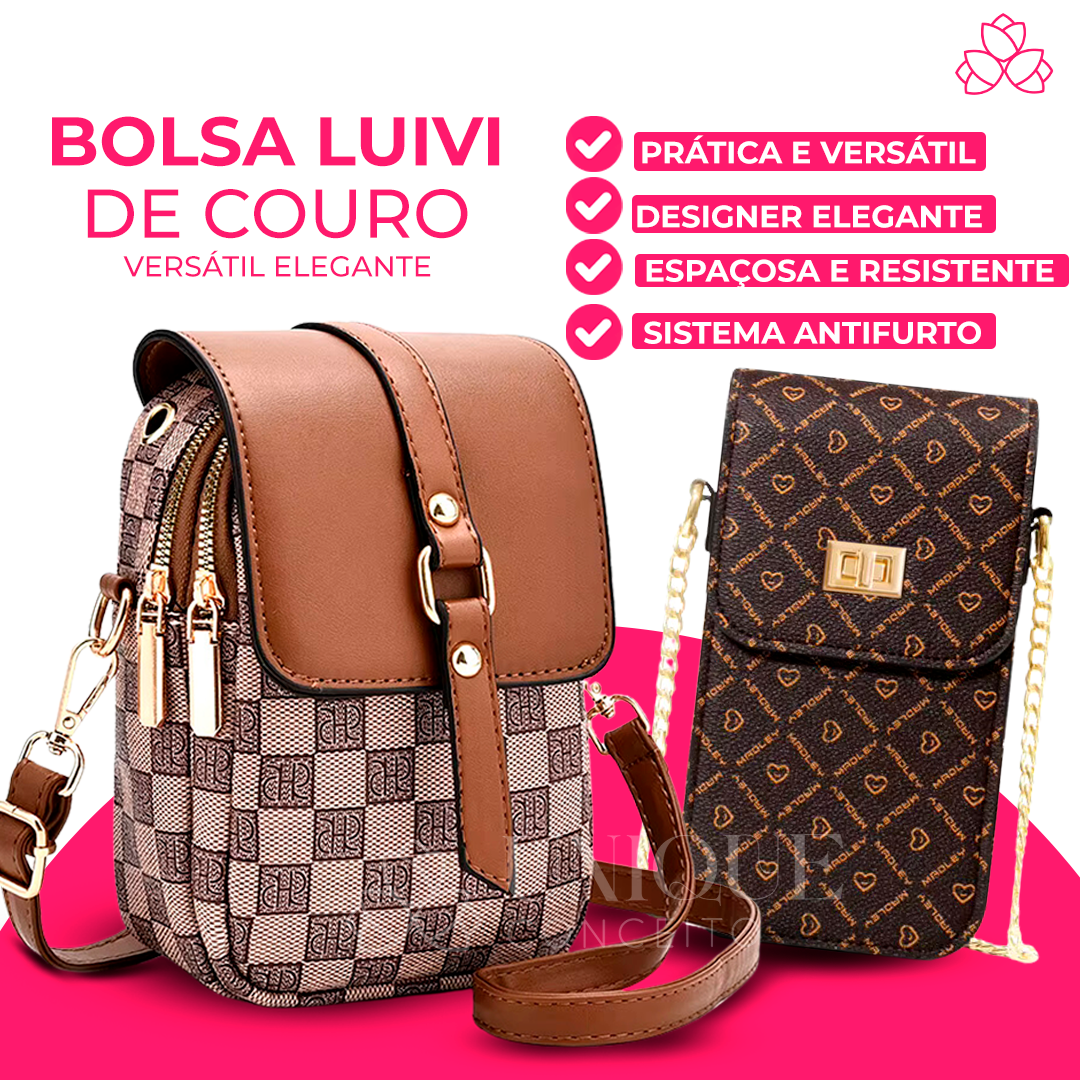 Bolsa de Couro Luivi - Encantadora e Versátil - [PROMOÇÃO LIMITADA]