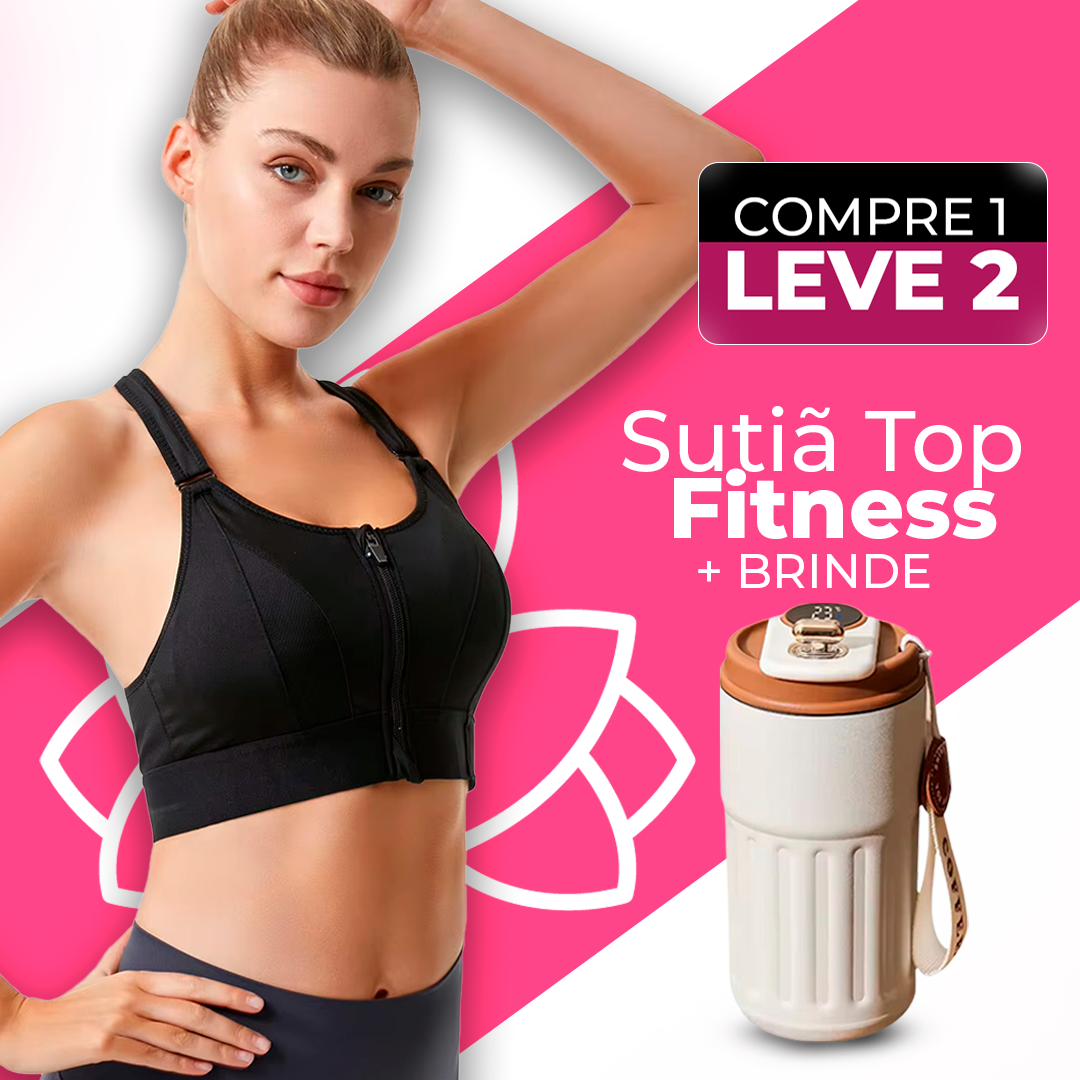 Top Fitness de Alta Sustentação - Compre 1 e leve 2 + Brinde