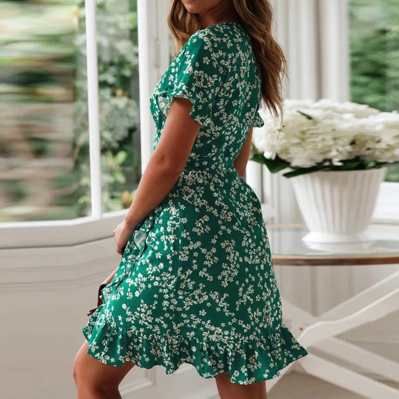 Vestido Curto de Floral - Compre 1 e leve 2