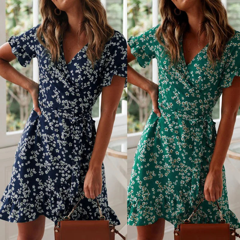 Vestido Curto de Floral - Compre 1 e leve 2