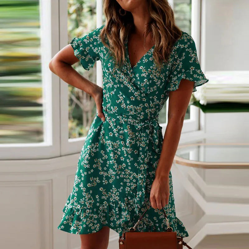 Vestido Curto de Floral - Compre 1 e leve 2