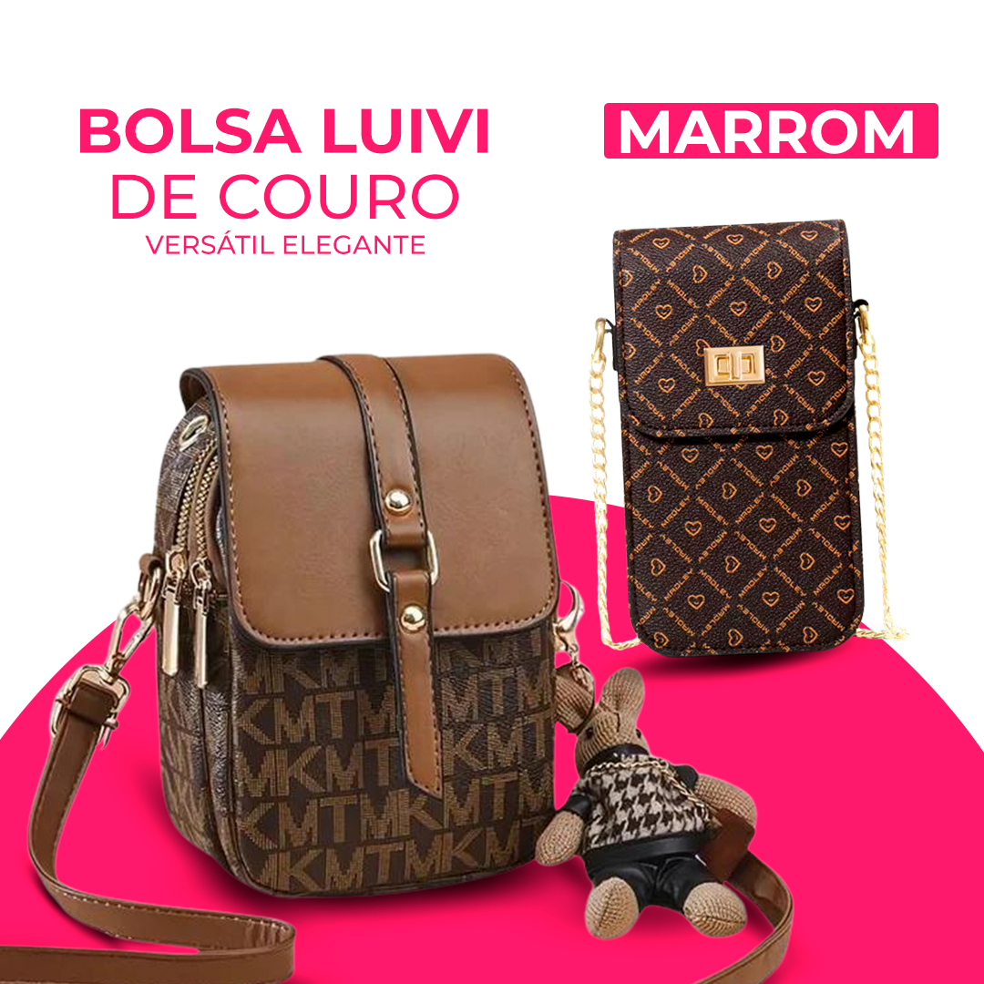 Bolsa de Couro Luivi - Encantadora e Versátil - [PROMOÇÃO LIMITADA]