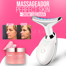 Kit Perfect Skin - Massageador Facial + Creme Elimina Rugas e Papadas