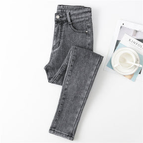 Calça Jeans Peluciada com Elastano