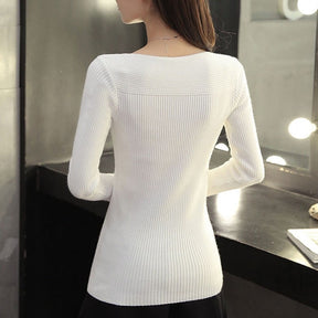 Blusa Feminina Tricot Canelada