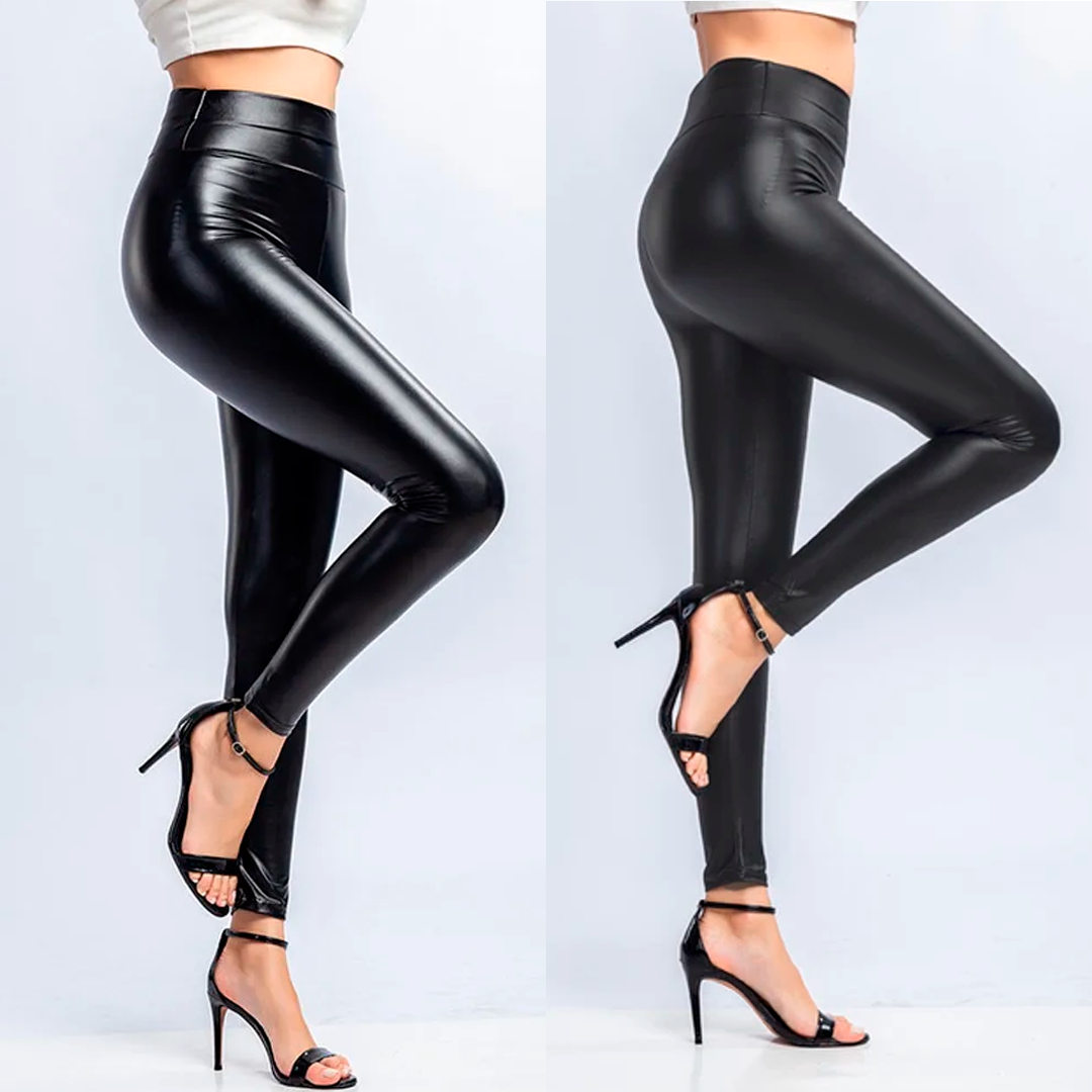 Calça de Couro Aveludada - Fashion Leg - Compre 1 e Leve 2