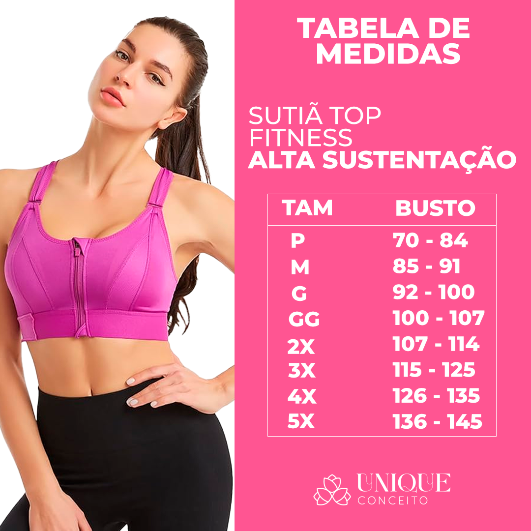 Top Fitness de Alta Sustentação - Compre 1 e leve 2 + Brinde