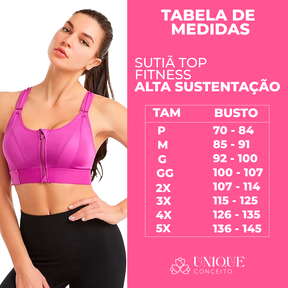 Top Fitness de Alta Sustentação - Compre 1 e leve 2 + Brinde