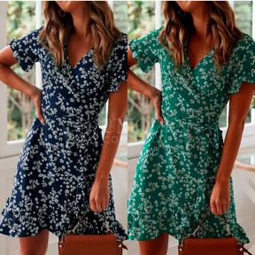 Vestido Curto de Floral - Compre 1 e leve 2