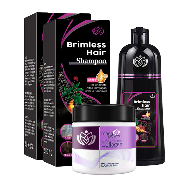 [COMPRE 1 LEVE 2] Shampoo Brimless Natural 3 em 1 (Dura até 6 Meses) + Creme Hidratante de BRINDE