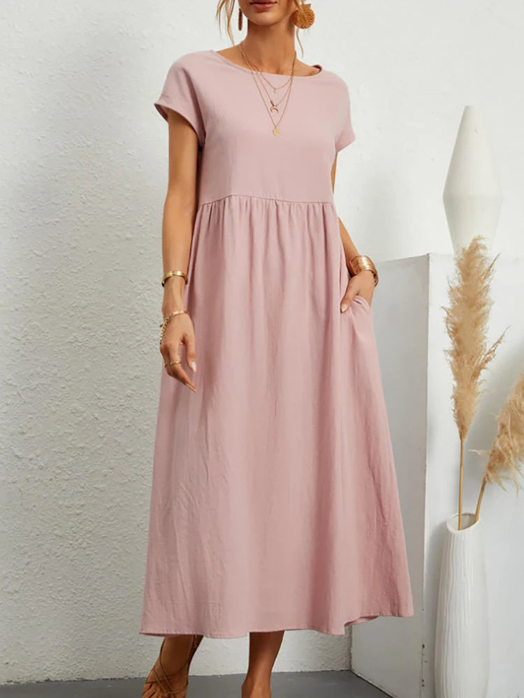 Vestido Linho Midi Athenas